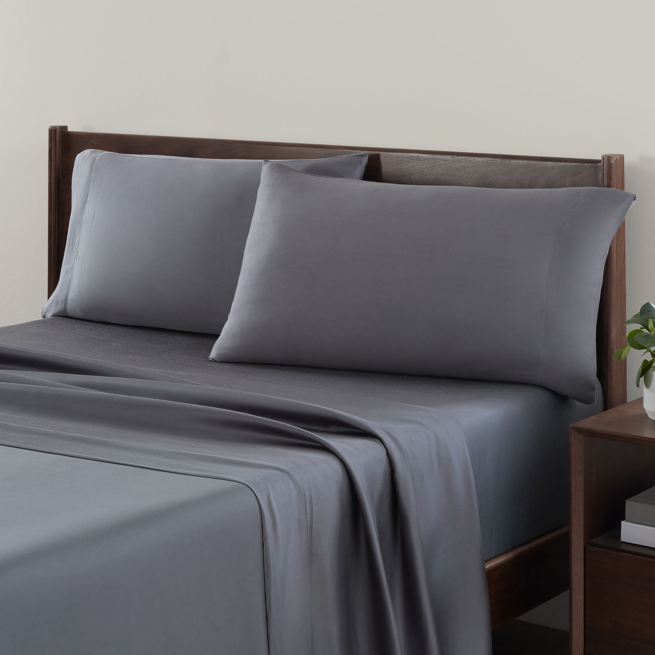 Allswell 4-Piece Soft & Silky Serenity 100% TENCEL™ Bed Sheets Set, Shark, Full
