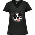 thumbnail image 3 of Inktastic Boston Terrier Dog Women's Plus Size V-Neck T-Shirt, 3 of 5