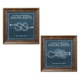 thumbnail image 2 of Gango Home Decor Coastal Vintage Sailing Knots IV & V; Two 12x12in Art Prints in Gold Trim Brown Frames, 2 of 6
