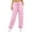 Pink, variant on Oksale Womens Sweat Joggers with Pockets Petite Elastic Drawstring Waist Sweatpants Loose Straight Leg Fashion Trousers Cinch Bottoms Ankle Pants 2026 Khaki M