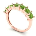 thumbnail image 2 of 1.75 ctw Wedding Band for Women - 18K Rose Gold Natural Peridot Stackable Eternity Ring, 2 of 6