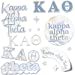thumbnail image 3 of Kappa Alpha Theta Sorority Sticker Decal Laptop Water Bottle Car (Marble Sheet), 3 of 4