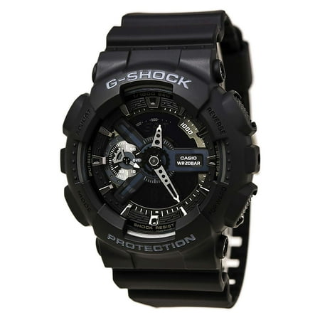 Casio G-Shock Mens XL Analog/Digital Black World Time Alarm Watch GA110-1B