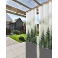 thumbnail image 3 of nqOlkjepod Outdoor Curtains for Patio Waterproof, Rustic Mist Forest Outdoor Privacy Panels Grommet, Watercolor Foggy Mountain Landscape Blackout Outside Curtains for Porch/Cabana 54"x84", 1 Panel, 3 of 8