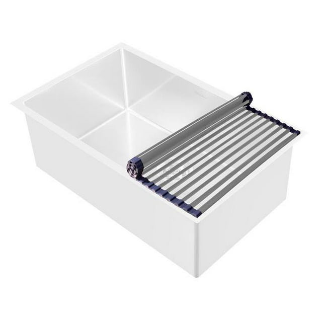 Whitehaus Collection WHNPLRM-GM Noah Plus Stainless Steel Removable Roll Mat - Gunmetal