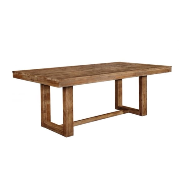 Rustically Charmed Wooden Dining Table, Brown