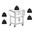 thumbnail image 3 of Rachel Kitchen Cart, 3 of 9