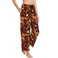 thumbnail image 2 of Daiia Warm Forest Plants and Deer Women's Sleep Pant with Pockets and Drawstring,Pajama Pants-XX-Large, 2 of 9
