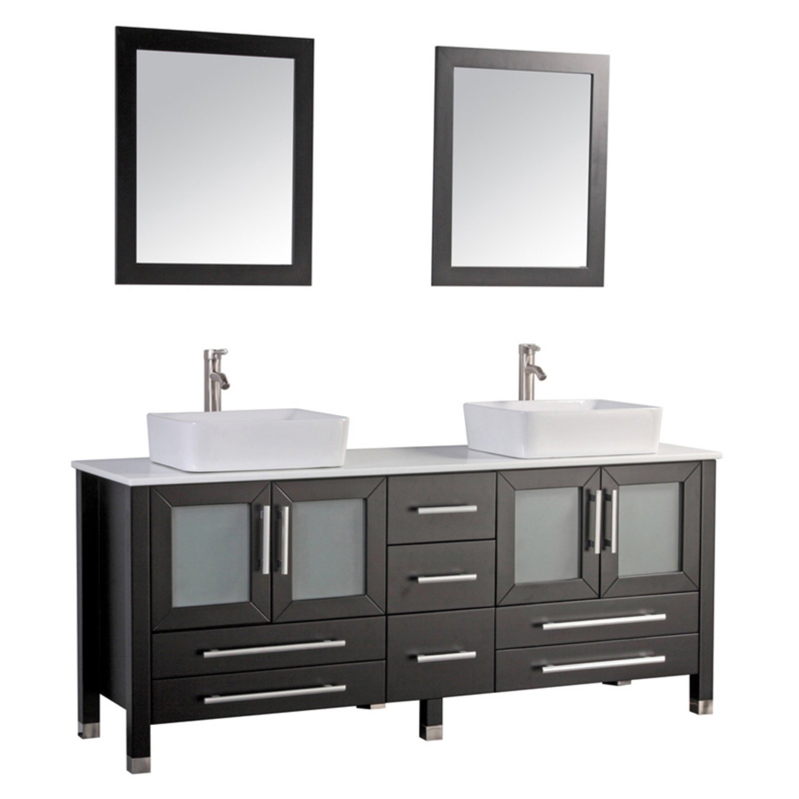 MTD Vanities Malta 61 in. Double Sink Vanity Bathroom Set