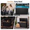 thumbnail image 6 of MINDYES 210 Gallon Deck Box, Mega Outdoor Storage Cabinet for Patio Furniture Cushions, Pool Equipment & Holiday Decor, Black, 6 of 8