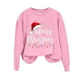 thumbnail image 4 of Enjoytime Crew Neck Sweatshirts Women Cute Printed Long Sleeve Pullover Tops Xmas Holiday Casual Fashion Clothing Pink M, 4 of 5