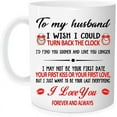 thumbnail image 4 of Funny Coffee Mug ,To my Husband I wish I could turn back the clock Love You Longer , Couples Wifey and Hubby, Mr and Mrs cup, Love Wedding, Anniversary,Christmas, Valentine's Day,11 oz Mug, 4 of 5