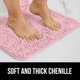 thumbnail image 3 of Alfombra de baño Gorilla Grip, gruesa, suave y absorbente, de chenilla, rosa, 3 of 9