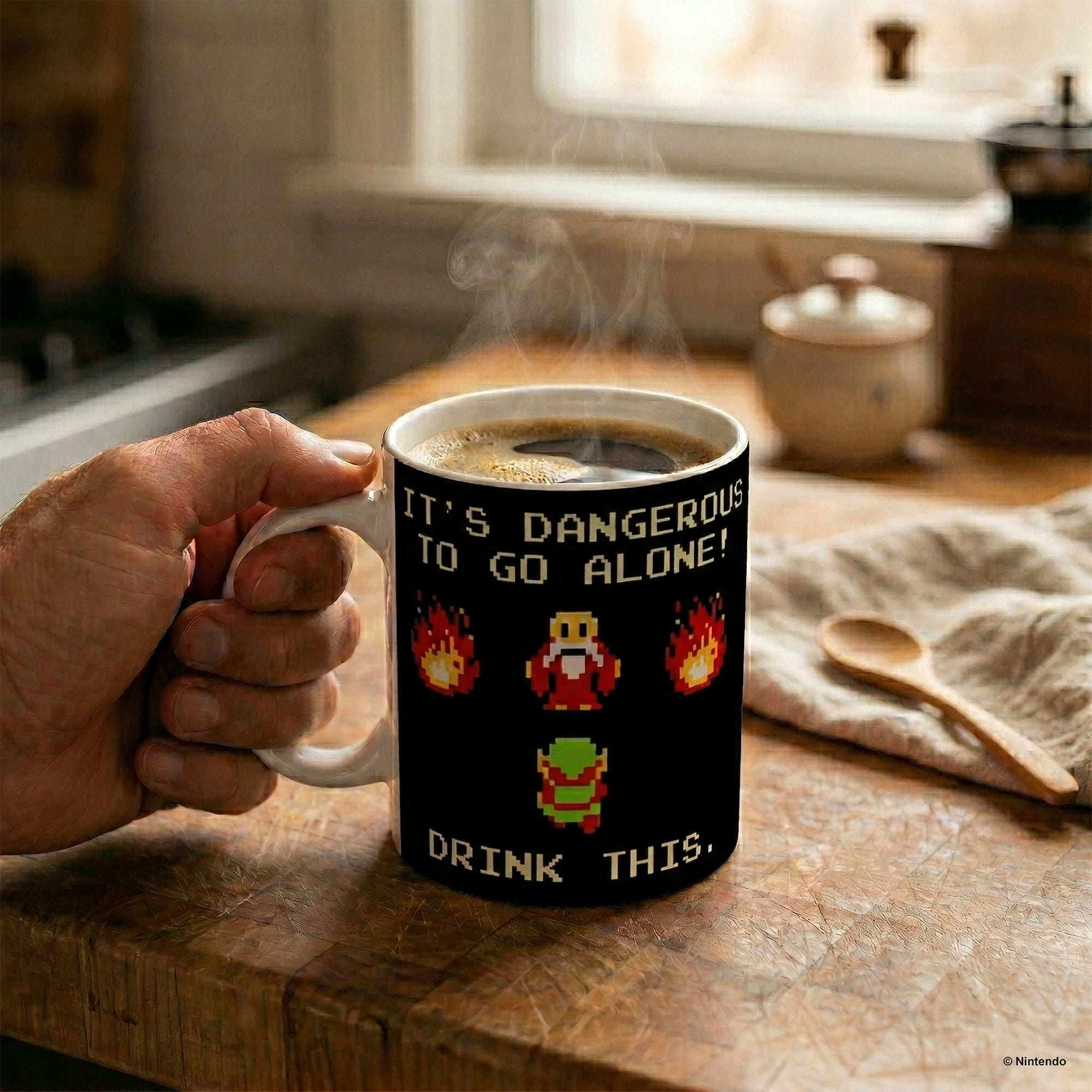 Pyramid America: The Legend of Zelda: Drink This - 11oz Ceramic Mug - Coffee-Tea Cup, Microwave-Dishwasher Safe, Video Game Fan Collectible, Licensed