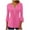 Pink-03, variant on Perfectbot Shirts for Women 3/4 Sleeves Button V Neck Pleated Tops Empire Waist Peplum Dressy Blouse