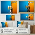 thumbnail image 4 of Designart "Blue And Golden Champagne Contrast Mosaic" Champagne Floater Framed Canvas Wall Art, 4 of 5