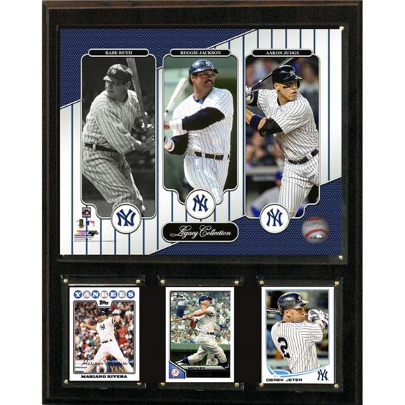 C&I Collectables 1215NYYRJJLEG MLB 12 x 15 in. Ruth - Jackson - Judge New York Yankees Legacy Collection Plaque