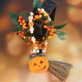 thumbnail image 3 of OAVQHLG3B Fall Wood Bead Garland Halloween Pumpkin Leaves Wooden Bead Tassels Ornament Thanksgiving Harvest Farmhouse Wooden Bead Tiered Tray Prayer Hanging Decorations, 3 of 5
