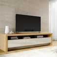 thumbnail image 2 of Manhattan Comfort Sylvan 85" Support de Télévision en Naturel et Blanc Cassé, 2 of 7