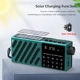 thumbnail image 5 of Portable Pocket FM Radio,Wireless Bluetooth Speaker,Solar Rechargeable Handheld Radio with LED Display,TF Card/USB Playback,MP3 Player,Recording,Emergency Light,Perfect for Home,Outdoor,Emergency Use, 5 of 7
