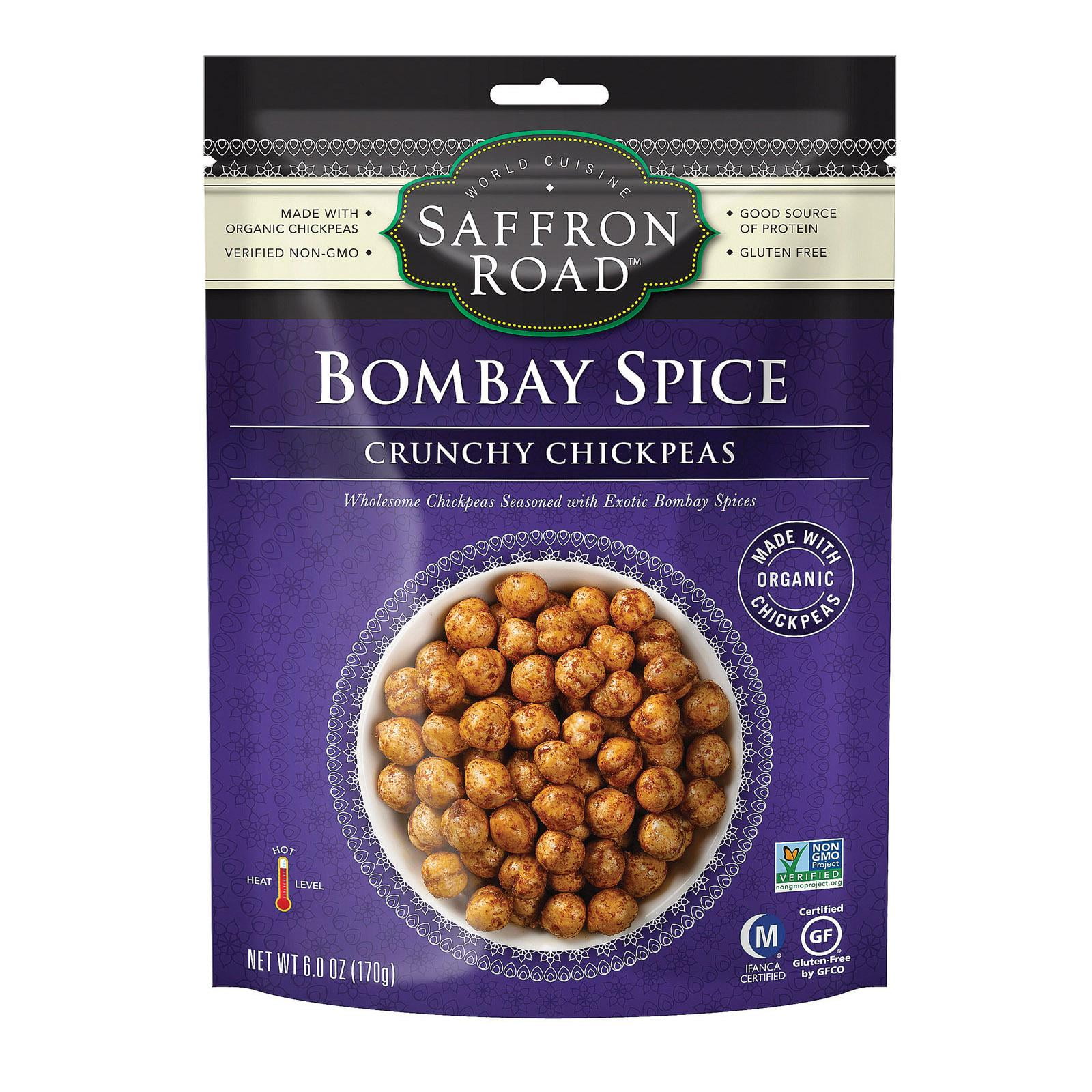 Saffron Road Crunchy Chickpeas Bombay Spice, 6.0 OZ