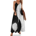 thumbnail image 2 of Graffiti Zen Master - Robe Sans Manches yin yang Peinture en Vaporisateur Robes de Soirée Robe pour Filles Robe de Soirée, 2 of 5