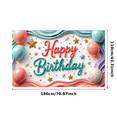 thumbnail image 3 of Colorful Theme Happy Birthday Banner Polyester Material Party Decoration for Birthday Party Kids Event Celebration, 3 of 7