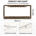 thumbnail image 4 of GZHJMY Cheetah Leopard Print Animal License Plate Frames for Women Men 2 Pcs Personalized Car License Plate Holder with Screw Caps, Round Hole Decorative, 4 of 7