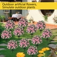 thumbnail image 5 of Artificial Flowers for Outdoors, Faux Outdoor Plants Fake Plants Topiary Balls Artificial Outdoor Set of 2 with Ground Spike for Home Front Porch Patio Garden Decor, Purple Pink, 5 of 7