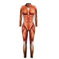 thumbnail image 3 of Mono Zentai divertido con estampado 3D de músculos para fiesta de Purim, monos para mujer, disfraces de Cosplay de Halloween para hombres, 2024, 3 of 5