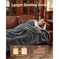 thumbnail image 4 of Memoryfield Full Size Electric Blanket, 72" x 84" Heated Blanket , Fast Heating, 10 Heat Settings & Auto Shut Off, Machine Washable, Gray, 4 of 9