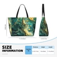 thumbnail image 4 of Daiia Turquoise Golden Swirl Beach Travel Bag - Water-Resistant Beach Bag, Lightweight Tote with 7 Pockets for Women and Men - Gym,Pool,Camping,Reusable Grocery Bag, 4 of 7