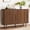 Brown, variant on Fluted Sideboard Buffet Cabinet with Storage, 47" Mid Century Tambour Cabinet with Slide Doors and Shelves, Modern Buffer Cabinets Console Table for Living Room Kitchen Entryway (Brown)