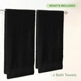 thumbnail image 3 of Elegant Comfort Turkish Popcorn Cotton Bath Towel Set, 27 x 54 Inches, 2-Pack, Hotel-Quality, Soft, Durable, Quick-Dry, Highly Absorbent Black, 3 of 4