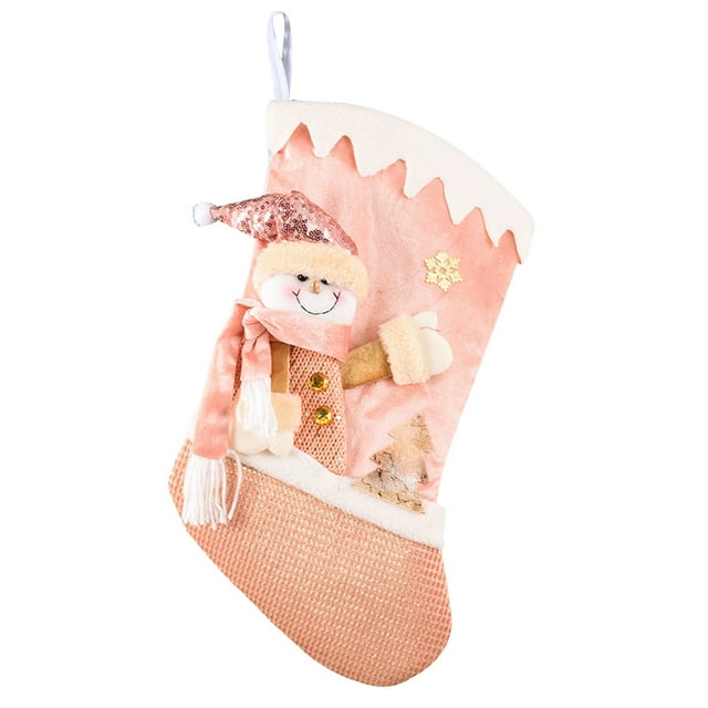 Christmas Stocking 3D Festive Decorative Cute Xmas Hanging Sock Holiday Stocking
