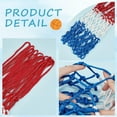 thumbnail image 6 of 2Pcs Basketball Hoop Net Heavy Duty Basketball Frame Net Replacement Basketball Rim Accessories Woven Rope Red White Blue Ball Net Suitable for Outdoor Standard 12 Loops Basketball Hoop DIY, 6 of 7