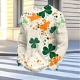 thumbnail image 3 of Ceisia Men's Loose Fit Waffle Knit Sweatshirt - St. Patrick's Day Paint Splash Festive Print Green S Gifts, 3 of 5