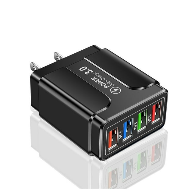 5.1A 48W USB Fast Charger Quick Charge 4.0 3.0 Universal Wall Adapter Travel Adapter,Wall Charger For Mobile Phone Fast Charging ,Easy to Use