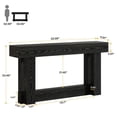 thumbnail image 5 of Fnova 63" Farmhouse Console Table, 2-Tier Wooden Narrow Entryway Table, Long Sofa Table for Living Room, Entrance, Hallway, 5 of 5