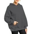 thumbnail image 4 of Aloohaidyvio Hoodies for Women,Womens Fashion Button Hoodies Pocket Long Sleeve Blouse Casual Tops Sweatershirt, 4 of 6