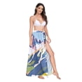thumbnail image 2 of FORMRS Womens Long Sarong Beach Wrap Semi-Sheer Bikini Skirt Bathing Swimsuit Cover Up, Abstract Mountain, 2 of 7
