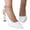 White, variant on WQJNWEQ Sandals Women White Soft Leather Slim High Heels Pointed toe Back Hollow toe