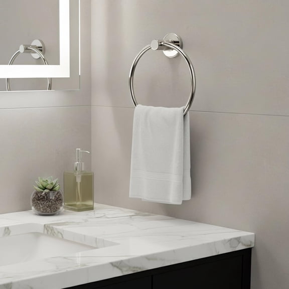 Towel Ring, Wall Mounted Towel Ring, DIY Installation, Chrome Plated Finish