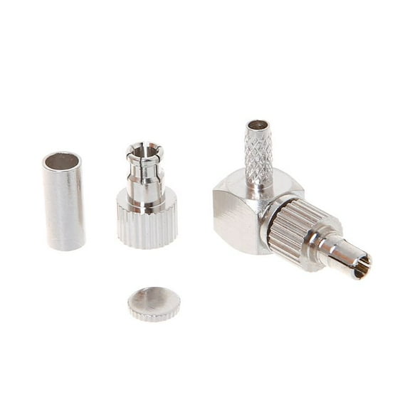 ZUARFY 2 In 1 TS9/CRC9 Male Right Angle RF Connector Coaxial Adapter For RG174/178/316 LMR100