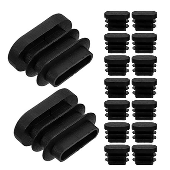 LEORX Black PE 30Pcs Patio Furniture Leg Caps for Floor Protection Outdoor Use Furniture Legs