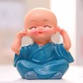 thumbnail image 4 of Limited Time Deal karymi Aquatic Wood Green Potted Little Monk Decoration Brazilian Wood Baby Buddha Statues Table Decor Clearance Sales up to 90% off up to 90% off, 4 of 5