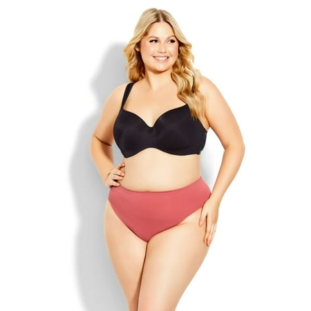 

Avenue Women s Plus Size Seamless High Cut Briefs - Vintage Rose