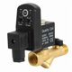 thumbnail image 1 of Electronic time-controlled 2-way automatic drain valve for air compressor, AC 220V, 1/2 inch Gold black, 1 of 5