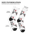 thumbnail image 3 of Xecao Moose Kissing Under Mistletoe Print Crew Socks for Men and Women, Men's Soft Moisture-wicking Sock, 3 of 7