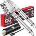 thumbnail image 1 of Garlic Press Alpha Grillers de acero inoxidable con pelador de silicona, 1 of 6